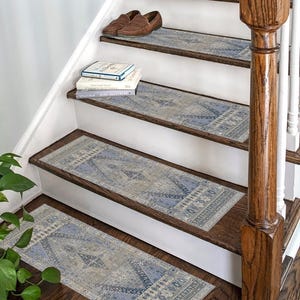 Vintage Rug Kilim Design Step Rug Runner, Authentic Rug for Stairs, Bohemian Home Decor, Unique Floor Mat, Washable Runner, Ethnic Rug, Rugs