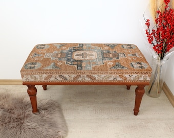 Banco de maquillaje, taburete elegante para dormitorio, otomana tapizada, sofá de salón, banco para tocador, muebles elegantes para prepararse, banco para piano