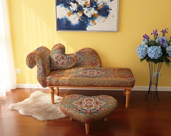 thoughtful gift, divan sofa bench, hippie style, unique furniture, gift for her, meditation chair, funky furniture,