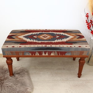 Piano Bench, Versatile Bench, Vintage Rug Bench, Additional Seating, Vanity Bench, Handmade Furniture, Entry Decor Bench, Make Up Bench