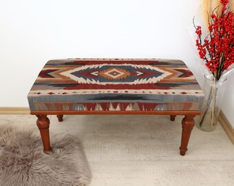 Piano Bench, Versatile Bench, Vintage Rug Bench, Additional Seating, Vanity Bench, Handmade Furniture, Entry Decor Bench, Make Up Bench
