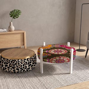 Versatile Table, Boho Side Table, Housewarming Gift, Convertible Ottoman image 5