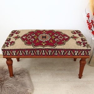 Ottoman Bench, Storage Bench with Arms, Dressing Table Bench, Storage Piano Bench, Saloon Bench, Living Room Sofa, Boho Bench,