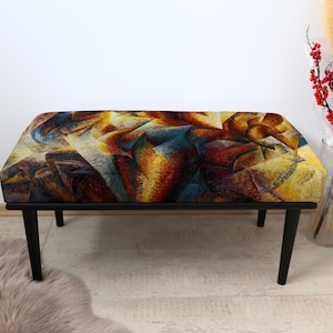 Ethnic Decor Bench, Colorful Bench, Upholstered Ottoman Seat, Kitchen Bench, Dining Table Bench, Wooden Bench, Piano Bench, Window Bench