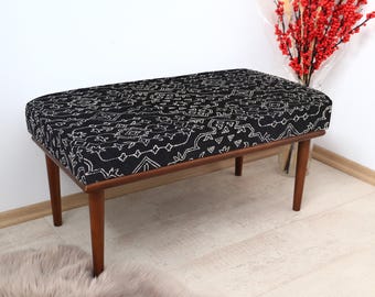 Bohemian Hallway Bench, Decorative Design Seating, Upholstered Ottoman Bench, Entryway Seating Furniture, Stylish and Simple Home Furnishing