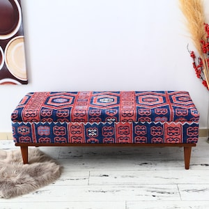 Entryway Bench, White Ottoman, Shoe Storage Chest, Upholstered Coffee Table, Clothes Storage, Soft Top Footstool, Bohemian Bench,