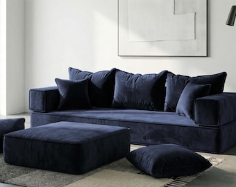 Sofá modular de terciopelo, elegante conjunto de sofá de suelo, sofá de suelo de terciopelo de lujo, moderno conjunto de asientos Majlis, sofá modular de terciopelo