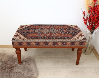 Banco a medida, banco de comedor, banco otomano, banco de pasillo, banco bohemio, banco tapizado, banco de ventana, otomana bohemia, decoración del hogar