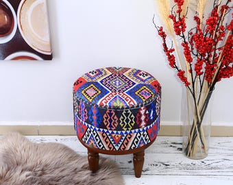 Round stool, Bean bag ottoman, Footrest stool, Sofa stool, Padded stool, Comfortable stool, Wood work bench, Upholstered bench, Low stool