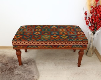 Cozy Bench, Padded Bench, Upholstered Ottoman, Handmade Bench, Living Room Bench, Bedroom Bench, Sitting Bench, Shoe Bench, Make Up Bench