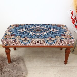 Frontdoor Bench, Piano Bench, Ottoman Bench, Upholstered Bench, Turkish Rug Bench, Kilim Bench, Home Decor Bench, Handmade Bench