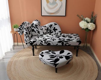 slitstark tygsoffa, divansoffa, bohemiskt chic-hem, inredning i varma toner, lantlig inredning, bekväma golvsittplatser, dagbäddsoffa