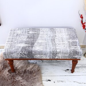 Decorative Seating Bench, Elegant Home Decor, Upholstered Turkish Stool, Foyer Bench, Rustic Boho Bench, Entryway Seating, Custom Made Bench