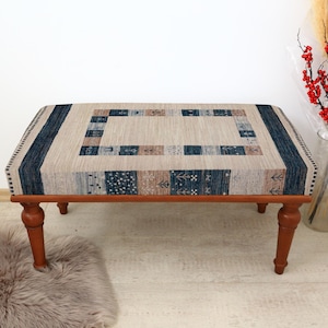 Ottoman Bench, Turkish Living Room Decor, Upholstered Bedroom Bench, Piano Bench, Covered Bench, Dressing Table Bench, Footstool Bench