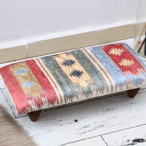 Step stool for bed, Lightweight stool, Sofa tray, Pouf with legs, Ottoman stool, Floor chair, Padded stool, Footstool pouf, Boho stool