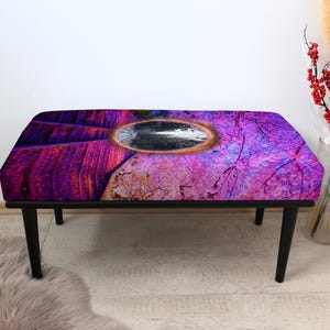 Ottoman Bench, Upholstered Bench, Boho Kitchen Seat, Modern Chair, Piano Bench, Coffee Table, Vanity Stool, Custom Print Bench, Home Decor