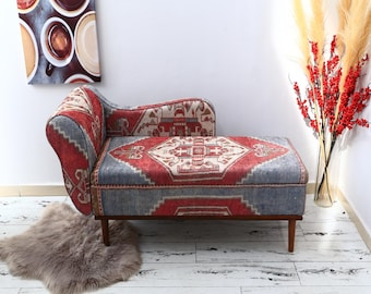 Chaise Lounge Sofa with Authentic Design Wooden Frame, Modern Living Room Furniture, Comfortable Lounge Chair, Stylish Seating Accent
