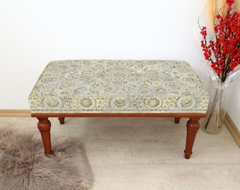 Banco de madera vintage, asiento rústico hecho a mano para recibidor, mueble auxiliar atemporal para pasillo, sala de estar, dormitorio, muebles rústicos.