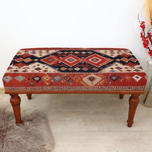 Unique Handmade Bench, Piano Bench, Wooden Seating Bench, Rustic Boho Bench, Living Room Bench, Ottoman Bench, Make Up Bench, Home Decor