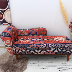 Chaise lounge sofa, Sleeper sofa, Upholstered sofa couch, Handmade furniture, Relaxing chair, Cat couch, Saloon sofa, Boho sofa, SOFA