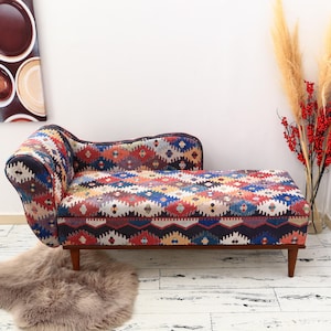 Storage chaise, Handmade furniture, Farmhouse sofa, Upholstered sofa, Chaise lounge chair, Meditation seat, Sofa couch, Armed bench,