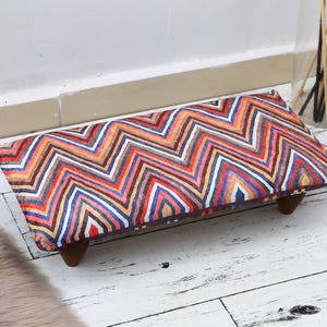 Bohemian stool, Ottoman stool, foot riser, handmade stool, boho stool, Artisan stool, Fireplace stool, Recliner stool, Footstool