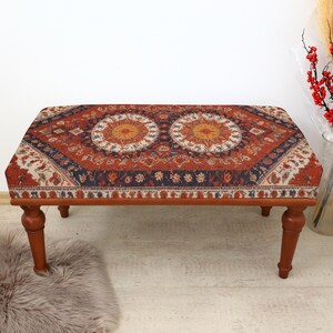 Ottomans Kilim Bench, Piano Bench, Minimalist Hallway Bench, Bohemian Bench, Entryway Bench, Coffee Table Bench, Dining Bench, Home Decor
