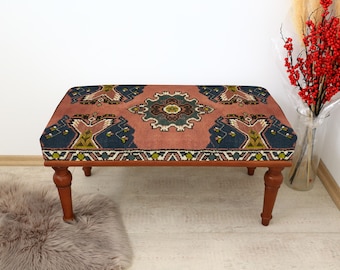 Frontdoor Bench, Upholstered Ottoman Seat, Decorative Entry Bench, Welcoming Home Style Decor, Study Desk Bench, Entryway Style Seating