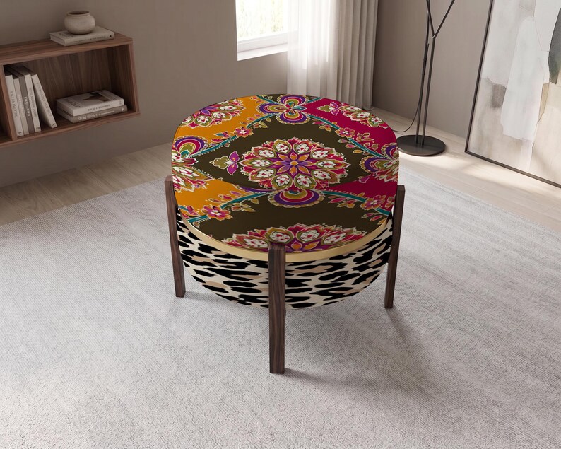 Versatile Table, Boho Side Table, Housewarming Gift, Convertible Ottoman image 2