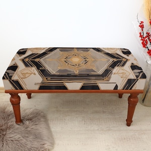 Make Up Stool, Piano Bench, Hallway Bench, Kilim Decor Bench, Ottoman Bench, Upholstered Bench, Modern Bedroom Bench, Entry Hall Bench