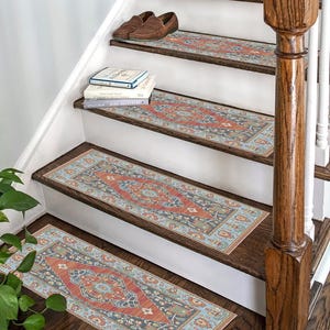 Carpet Stair Treads, Non-Slip Stair Mats, Indoor Stair Runner Rug, Anti-Skid Soft Fabric Mat, Vintage Carpet Rug, Modern Rug