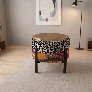 Versatile Table, Boho Side Table, Housewarming Gift, Convertible Ottoman image 6