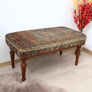 Bohemian Bench, Ottoman Bench, Footstool Bench, Bedroom Bench, Piano Bench, Vanity Bench, Lounging Bench, Upholstered Furniture Bench