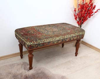 Bohemian Bench, Ottoman Bench, Footstool Bench, Bedroom Bench, Piano Bench, Vanity Bench, Lounging Bench, Upholstered Furniture Bench