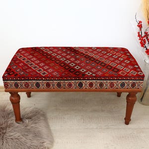 Ottoman Style Bench, Piano Bench, Boho Decor, Turkish Home Decor, Make Up Bench, Foyer Bench, Ethnic Decor Bench, Living Room Bench