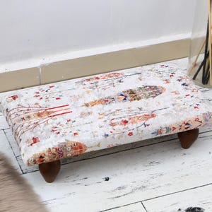 Footstool bench, Ottoman for rocking chairs, Bench with cushion, Comfy stool, Stylish stool, Small stool, Desk stool, Walking stool