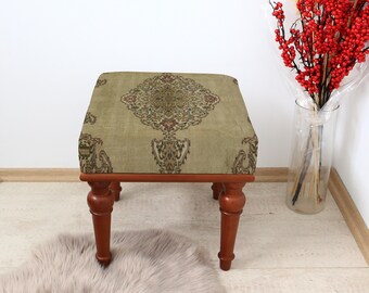 Vintage Dressing Chair, Rustic Vanity Seat, Wooden Dressing Stool, Rustic Classy Vintage Chair, Shabby Chic Furniture, Dressing Room Chair