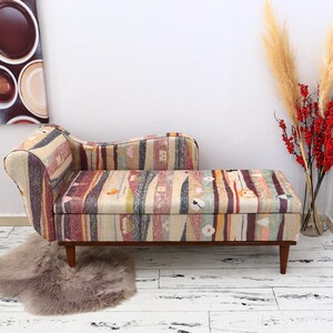 Storage chaise, Handmade furniture, Farmhouse sofa, Upholstered sofa, Chaise lounge chair, Meditation seat, Sofa couch, Armed bench,