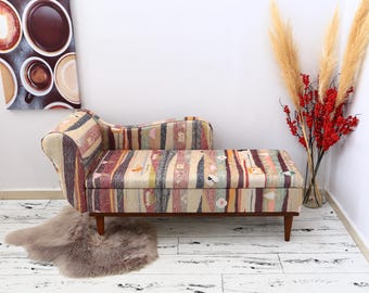 Storage chaise, Handmade furniture, Farmhouse sofa, Upholstered sofa, Chaise lounge chair, Meditation seat, Sofa couch, Armed bench,
