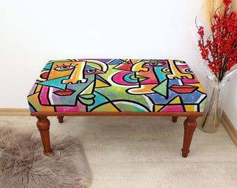 Colorful Kitchen Bench, Minimalist Hallway Bench, Wooden Coffee Table, Bohemian Stool, Upholstered Dining Bench, Vanity Bench, Piano Bench