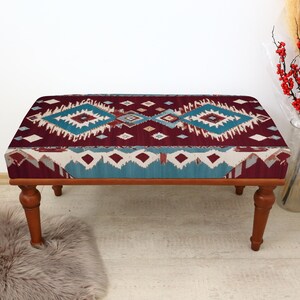 Boho Farmhouse Bench, Handmade Wood Bench, Mudroom Bench, Bench For Bedroom, Bohemian Bench, Desk Bench, Porch Bench, Burgundy Bench