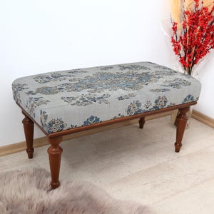 Foyer Bench, Entryway Seating, Decorative Ottoman Style Bench, Upholstered Hall Bench, Elegant Entrance Decor Furniture, Decorative Stool