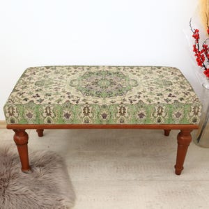 Deckenbank, Werkbank, Flurbank, Kilim-Teppichbank, Polsterbank, Eingangsbank, osmanische Bank, 45 x 45 x 12 cm