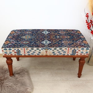 Frontdoor Bench, Piano Bench, Ottoman Bench, Upholstered Bench, Turkish Rug Bench, Kilim Bench, Home Decor Bench, Handmade Bench