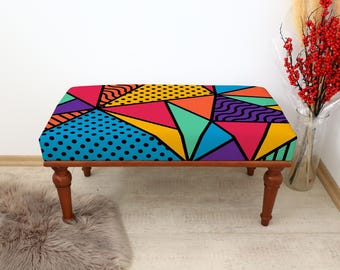 Panca imbottita per la casa, panca in stile boho chic, panca da pranzo, sgabello per camera da letto, panca per l'ingresso, panca d'accento per il soggiorno, panca minimalista