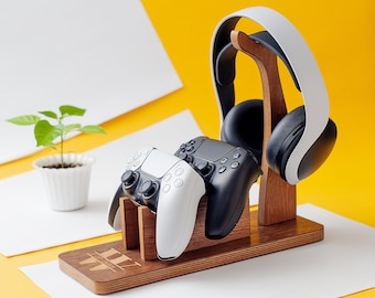 Controller Stand and Headphone stand,Teen Boy Gift, Game gift, Custom Mens Gift Christmas gifts for son Computer accessories, headset holder