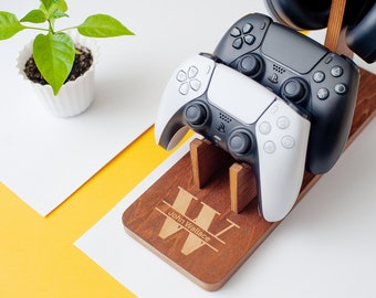 Gamer Room Decor, Anniversary Gift, Birthday Gift, Controller Stand, Controller Holder, Headphone Stand, Headset Stand, Gaming Accessory