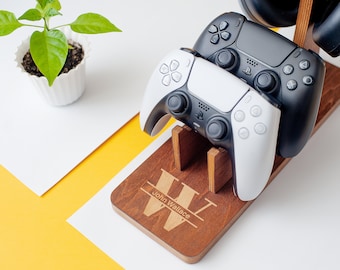 Gamer Room Decor, Anniversary Gift, Birthday Gift, Controller Stand, Controller Holder, Headphone Stand, Headset Stand, Gaming Accessory
