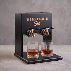 Personalized Wood Liquor Dispenser, Housewarming Gift, Personalized Dispenser, Gift for Dad, Gift for Couples, Bourbon Decanter image 13