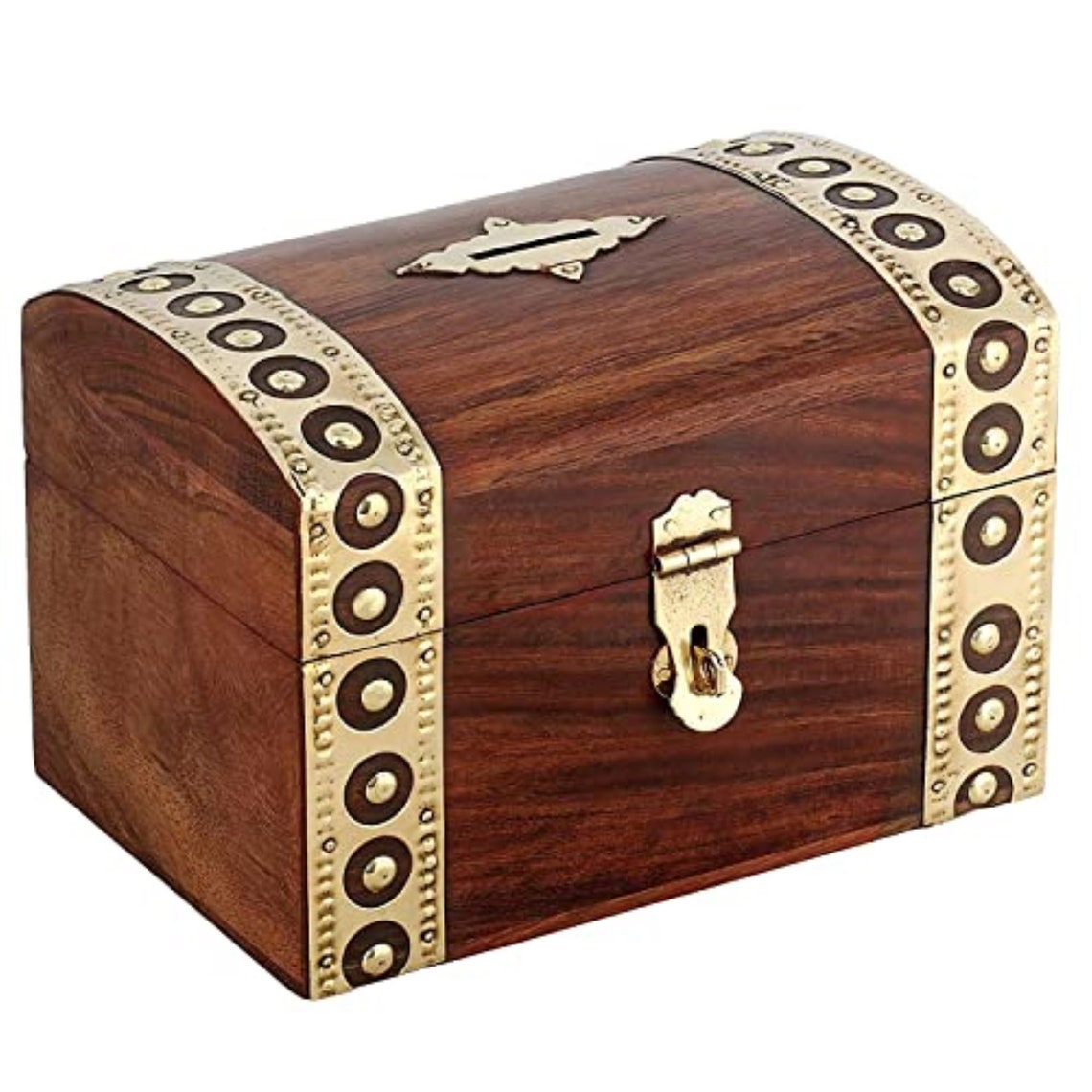 Vintage Style Wooden Money Box Safe Piggy Bank Toy and Game Collectible Etsy